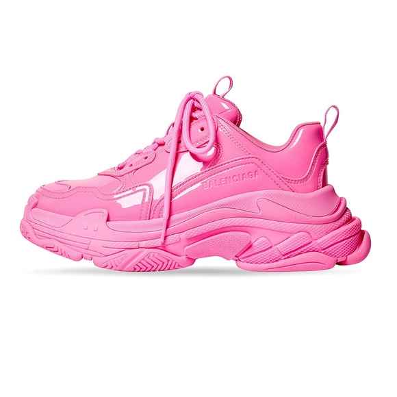 Barbie Pink BALENCIAGA Triple S - Shiny Latex Pink Rubber - Size EUR 36 / Size 6 - Picture 8 of 15